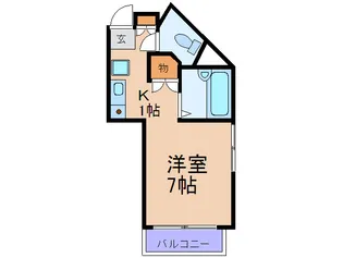 松籟ファミ-ルビル玉川【7階】の間取り