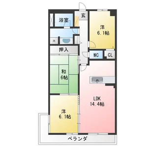 ネオハイツ元町【6階】の間取り