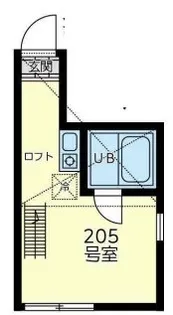 ロックガーデンズ横浜【2階】の間取り