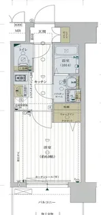 レジュールアッシュ京橋【2階】の間取り