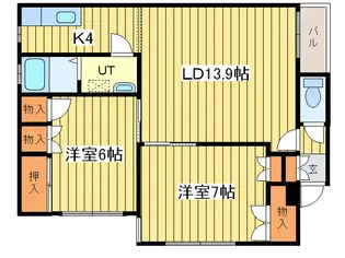 ノースパーク27【2階】の間取り