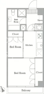 秀和三田綱町レジデンス【2階】の間取り