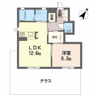 ヴィアソーレ B棟【1階】の間取り