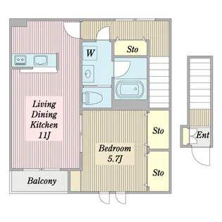 シェルベール五番館【2階】の間取り