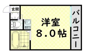 タウンコート桜川【5階】の間取り