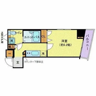 フェニックス日本橋蛎殻町弐番館【6階】の間取り