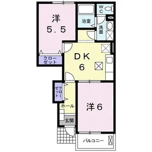 メゾンカルム【1階】の間取り