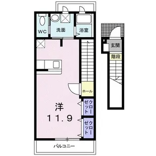 ヴェルジュ・マ・メゾンII【2階】の間取り