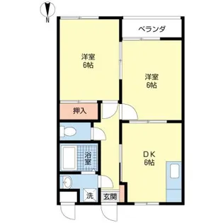 メゾンウィング【2階】の間取り