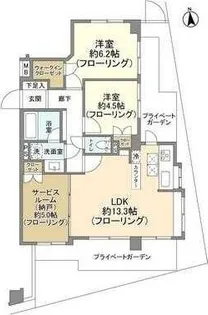 スターロワイヤル調布【1階】の間取り