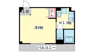 マインズ コム南茨木【4階】の間取り