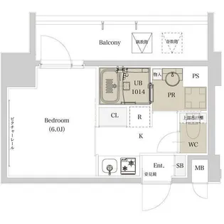 エスタート品川戸越II【6階】の間取り