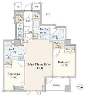 ザ・パークハウス池田山【2階】の間取り
