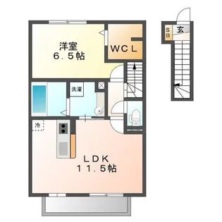 ジーウィズダム A棟【2階】の間取り