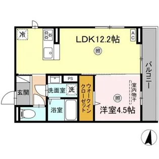 サニーサイド幸町1【2階】の間取り