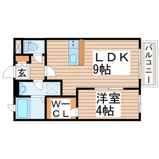 アーシャル八乙女【1階】の間取り