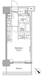 ザ・パークハビオ月島フロント【6階】の間取り