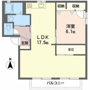 ラパルテール 壱番館 輝【2階】の間取り