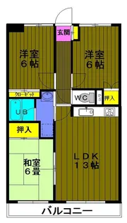 アートヒルズ【3階】の間取り