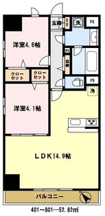 BELAIR川口元郷【6階】の間取り