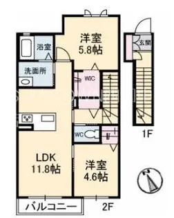 フェリシード さおの森【2階】の間取り