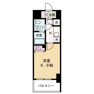 レジュールアッシュ大阪NORD【9階】の間取り