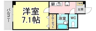 クイーンズ渡辺【1階】の間取り