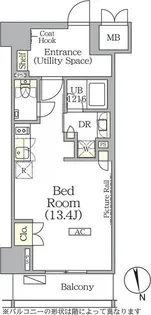 ザ・パークハビオ神楽坂レジデンスSouth【8階】の間取り