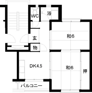 舞松原700棟【2階】の間取り