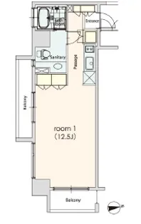 カスタリア芝公園【4階】の間取り