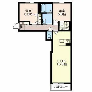 ベレオ西長野【1階】の間取り
