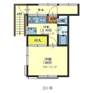 メゾン初音【2階】の間取り