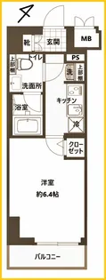 クレストタップ新横浜【9階】の間取り