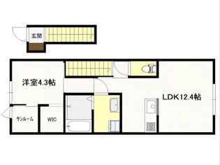 カーリー・ダダン元町【1階】の間取り