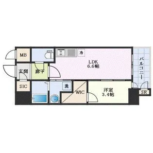 エステムコート名古屋新栄IVネスト【12階】の間取り