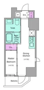 クロスレジデンス神田神保町【11階】の間取り