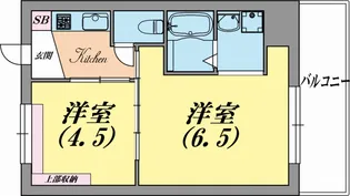 ヴィラナリー雲雀ケ丘【4階】の間取り