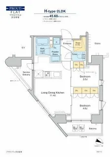 プラウドフラット渋谷笹塚【11階】の間取り