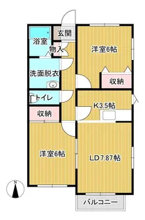 ラシーヌB棟【2階】の間取り