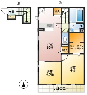 アザレアKガーデン【2階】の間取り