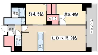 リビエナグラン新梅田【6階】の間取り
