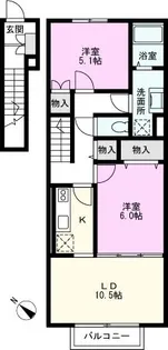 シルエーラ東越谷【2階】の間取り