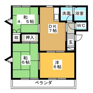 横山マリノス C【1階】の間取り
