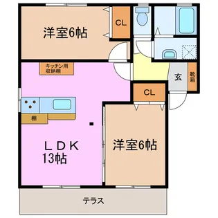 ハムレット94【1階】の間取り