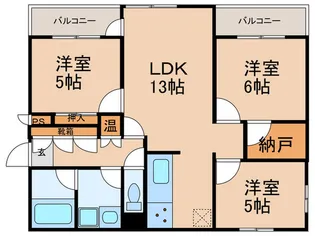 ヒルズ富が丘【2階】の間取り