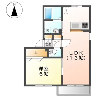 ピュア・コスモA【1階】の間取り