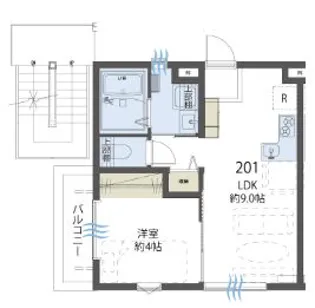 ★1LDK★SiestaDuoひばりヶ丘Gresiare【2階】の間取り
