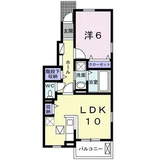 サンリット上之 B【1階】の間取り