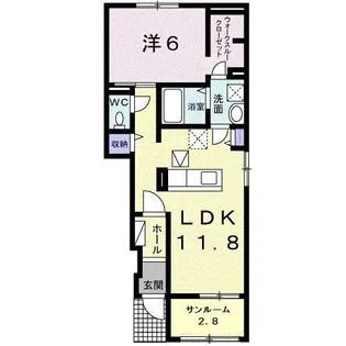 スターモクレンB【1階】の間取り