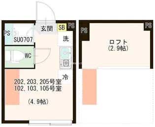 ハーモニーテラスMachiya West【1階】の間取り